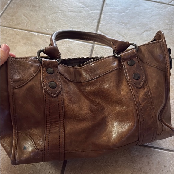Brown Leather FRYE Women's Handbag - Picture 3 of 4